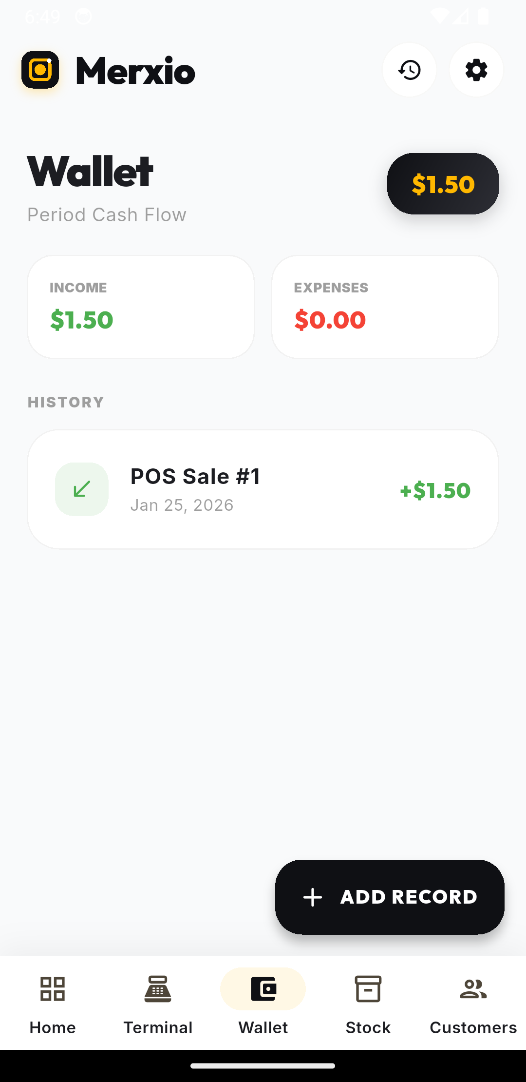 Wallet Screen